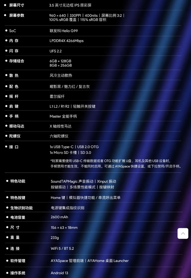 RO 复古金限定版掌机发布预售 1699 元PP电子AYANEO Pocket MIC(图3)